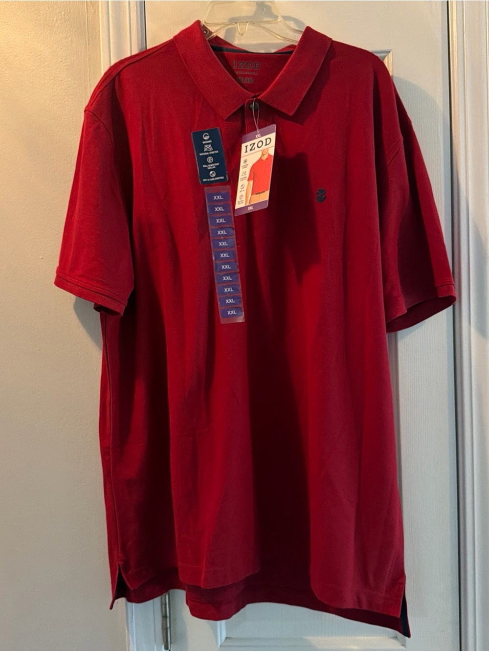 IZOD Men’s Red, Green and Caneel Bay Polo Shirts (3)